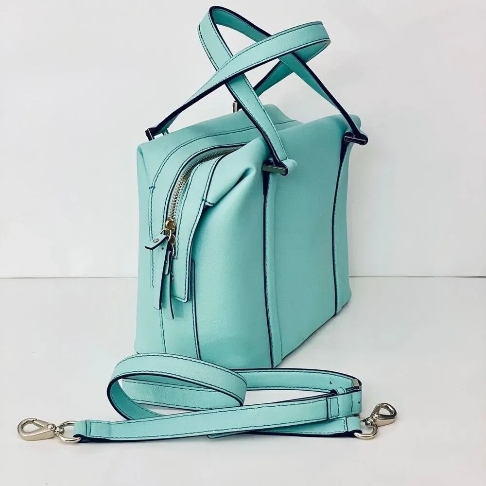NWT Kate Spade Newbury Lane Alysia Saffiano Green Leather Crossbody Handle Bag